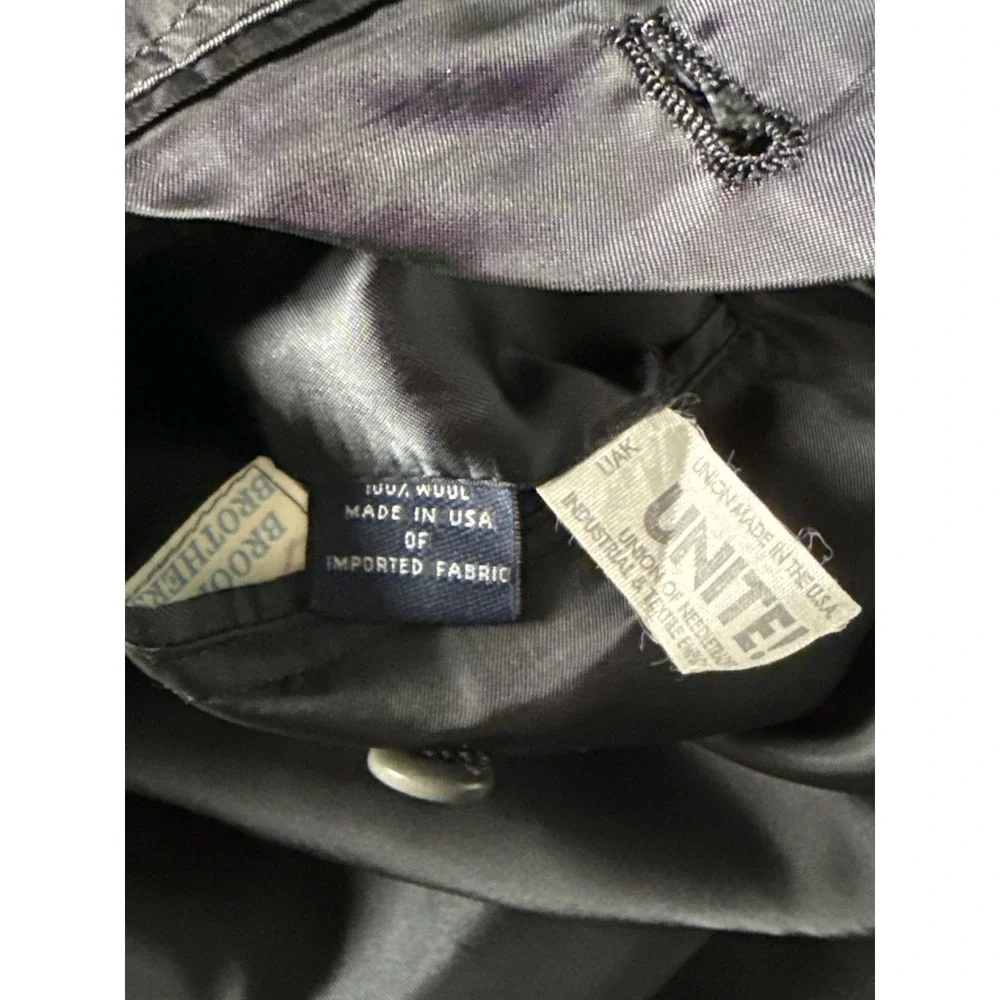 Brooks Brothers Blazer Mens 42R Dark Grey Madison Makers Wool 2‎ Button